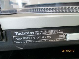 Technics SL 1200MK2 Turntable & Audio Technica AT92E Cartridge 10