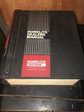 Vintage Homelite Binder Full Of Manuals.