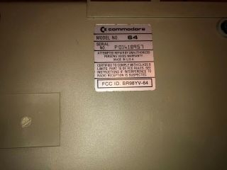 RARE Vintage Commodore 64 SR 14767 Computer With Power Supply 7
