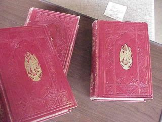 1862 - 1865 History Of The Civil War 3 Vol Red Leather Samuel Schmucker 2