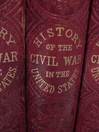 1862 - 1865 History Of The Civil War 3 Vol Red Leather Samuel Schmucker 6