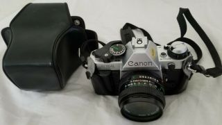 Canon Ae - 1 Program 35mm Slr Film Camera W/fd 50mm Lens 1:1.  8 55mm Haze - 1 Filte