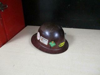 Vintage Skullgard Hard Hat Msa With Fas - Trac Ii Liner Cool Union Stickers