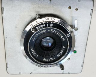 Schneider Kreuznach Angulon 6.  8 90 Mm Lens Synchro Compur D Shutter Germany