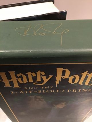 J.  K.  ROWLING Harry Potter and the Half - blood Prince SIGNED FIRST U.  S.  DELUXE 3