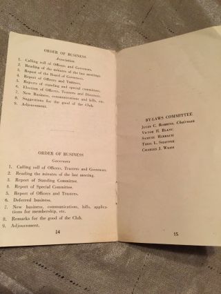 1930 GOLDEN SLIPPER SQUARE CLUB Constitution & By - Laws PHILADELPHIA Pamphlet 15p 4