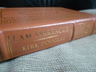 KIRK DOUGLAS SIGNED - I AM SPARTACUS - EASTON PRESS LEATHER FIRST EDITION 12