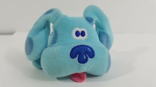 Vintage Eden Blues Clues 5 " Mini Plush 1990s Blue Dog Laying Down Stuffed Animal
