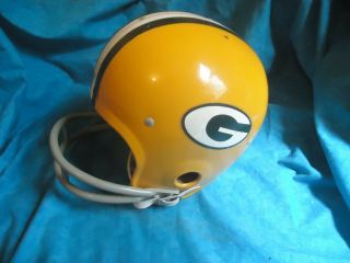 Vintage Green Bay Packers Rawlings Football Helmet Hnfl Youth Large W Chin Strap