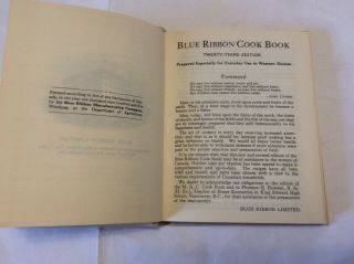 BLUE RIBBON COOK BOOK Eighteenth Edition For Everday Use In Canadian Homes 4