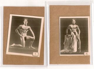 Gay: Vintage 1950s Semi - Nude Male Physique Contact Photoset Classically Posed P1