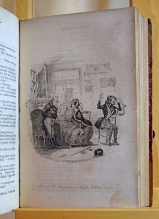 Nicholas Nickleby - Charles Dickens - illus Phiz - 1839 1st edition half leather 6