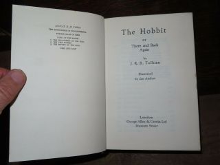 1965 THE HOBBIT by JRR TOLKIEN - 2nd EDITION 15th IMPRESSION - LOTR LORD OF RINGS 5