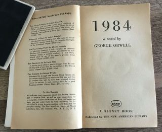 1984 NINETEEN EIGHTY FOUR SIGNET S798 FIRST ED PB/12th PRINT 1954 GEORGE ORWELL 5