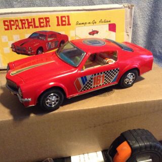 Vintage Battery Operated Bump N Go Chevy Camaro W/ Box