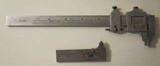 Vintage Tumico Combination Tubular Micrometer C - 75 - 6,  Lufkin 453 Pocket Caliper 3