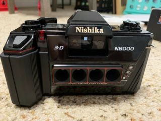 Nishika N8000 35mm 3 - D film camera.  With box and manuals - 3