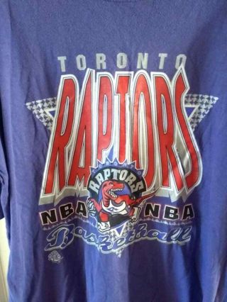 Vintage Retro Nba Toronto Raptors Basketball T - Shirt Size Xl