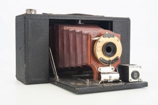 Eastman Kodak No 3 Model A Folding Brownie Roll Film Maroon Bellows Camera V03