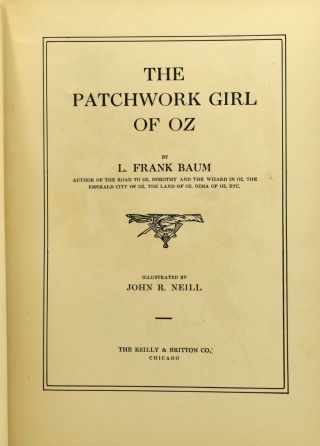 L Frank Baum | John R Neill / THE PATCHWORK GIRL OF OZ First Edition 287113 3