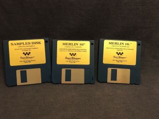 1987 Vintage Apple IIgs IIe ProDOS MERLIN 8/16 8 16 Complete Macro 5.  25 3.  5 Disk 6