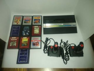 Vintage Atari 2600 System With Good Games