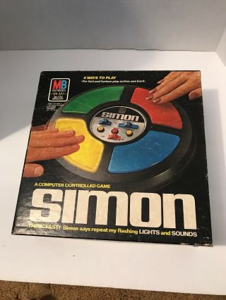 Vintage Simon Electronic Game 1979 Milton Bradley.  Cib.  Good Shape.