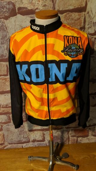 Vintage 80s/90s Sugoi Cycling Jacket Kona Factory Team K - Nine Size M?chest 44 "