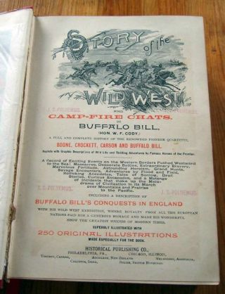 Story of the Wild West & Buffalo Bill Cody Show Ephemera 1888 w/ Frontispiece 5