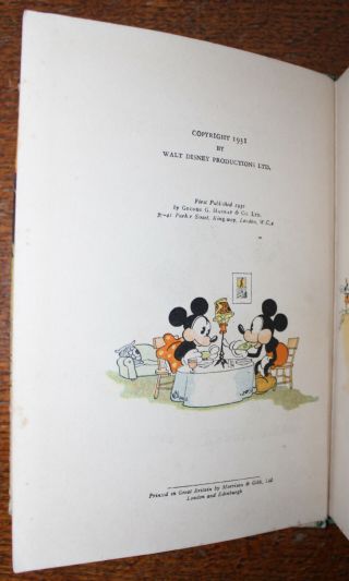 1931 The Adventures of Mickey Mouse First Edition Staff of Walt Disney Harrap 6