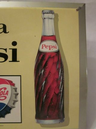 Pepsi Cola sign store display advertising pop soda beverage vintage bottle 4