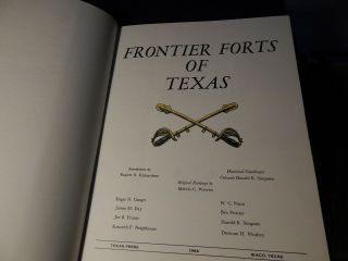 Conger et al.  Frontier Forts of Texas,  Texian Press,  1ST ED,  DJ,  ILLUST,  1966 4