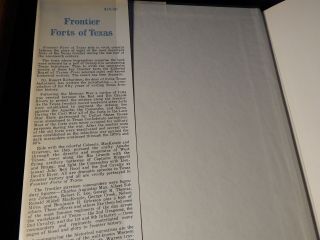 Conger et al.  Frontier Forts of Texas,  Texian Press,  1ST ED,  DJ,  ILLUST,  1966 6