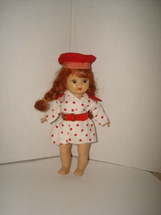 Vtg 1950s Muffie Doll Coat/hat/belt 809 Fit Mdm Alexander/ginny Vogue/ginger/8 "