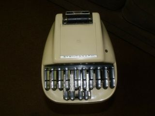 Vtg Stenograph Reporter Model Vintage Shorthand Machine W/ Tripod