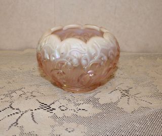 Vintage Fenton Pink Opalescent Rose Bowl – Lily Of The Valley