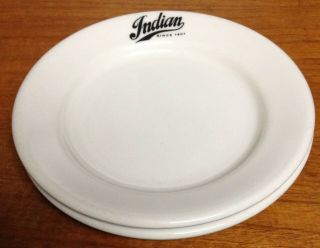 2 Buffalo China Plates Indian Motorcycle Logo Restaurant Vintage Plates