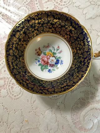 Vintage Aynsley Heavy Gold Gilt Floral Tea Cup & Saucer England 6