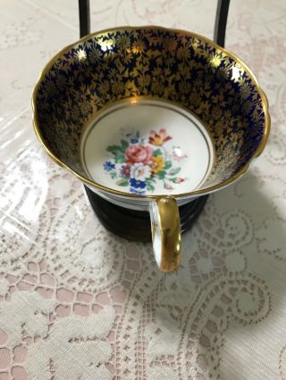 Vintage Aynsley Heavy Gold Gilt Floral Tea Cup & Saucer England 7