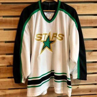 Vtg 90s Ccm Maska White Dallas Stars Nhl Hockey Jersey Xl