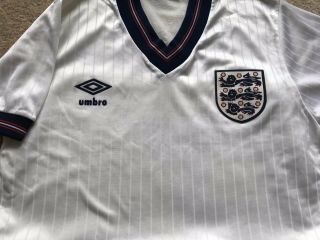 Vintage England Home Shirt 1984 - 1987 Umbro Youth