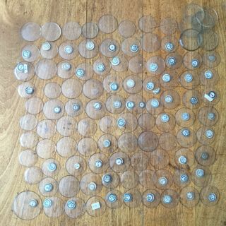 102 Vintage Pocket Watch & Watch Glass Crystals - Assortment Of Sizes