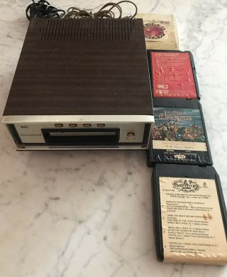Vintage Panasonic Rs - 802us Stereo 8 Track Player Deck,  Four 8 Track Tapes