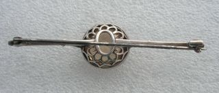 Stunning vintage Silver brooch with large Citrine & Marcasite stones 4