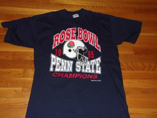 Vintage Penn State 1995 Rose Bowl Champions Short Sleeve T - Shirt Mens Xl Exc.