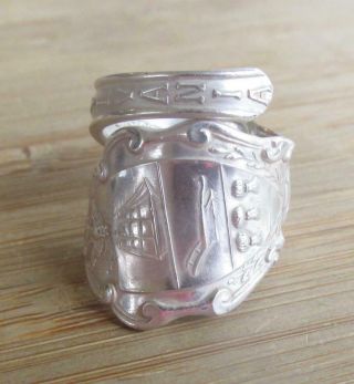 Vintage Handmade Sterling Silver Spoon Ring Sz 6 10 - F7332