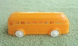Vintage Plasticville Yellow Bus - Marked And