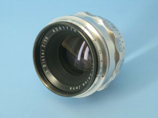 Zeiss Biotar F2 58mm Lens With Exakta Mount