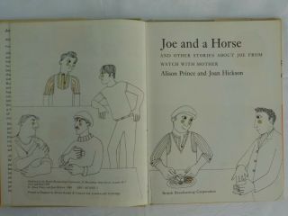 Vintage children ' s book,  Joe and a Horse by Alison Prince from the BBC.  1968 3
