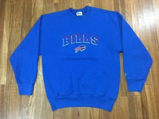 Vintage Nfl Buffalo Bills Sweatshirt Sz M Football Pullover Crewneck Sweater